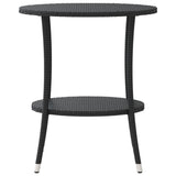 Reclining Garden Chairs 2 pcs with Table Black Poly Rattan - Close-Up Angle