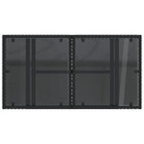 Garden Table with Glass Top Black 100x55x73 cm Poly Rattan
