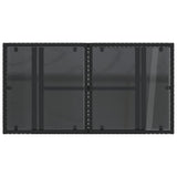 Garden Table with Glass Top Black 100x55x73 cm Poly Rattan - Extra Image