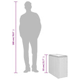 Garden Side Table with Glass Top Black 58x27.5x55 cm Poly Rattan - Extra Image