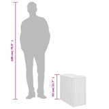 Garden Side Table with Wooden Top Black 58x27.5x55 cm Poly Rattan - Extra Image