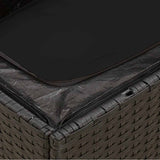 Garden Sofa Corner with Cushions Black Poly Rattan