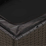 Garden Sofa with Cushions 3-Seater Black Poly Rattan - Extra Image