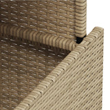 Garden Table Beige 100x55x73 cm Poly Rattan and Acacia Wood - Extra Image