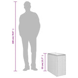 Garden Side Table with Glass Top Beige 58x27.5x55 cm Poly Rattan - Extra Image