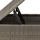 Garden Stool with Cushion Grey 55x55x37 cm Poly Rattan