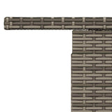 Garden Table with Glass Top Grey 100x55x73 cm Poly Rattan - Extra Image