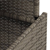 Garden Table Grey 100x55x73 cm Poly Rattan and Acacia Wood