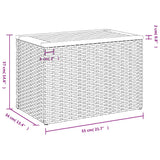 Garden Side Tables 2 pcs Grey 55x34x37cm Poly Rattan Solid Wood - Extra Image