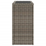 Garden Side Table with Glass Top Grey 58x27.5x55 cm Poly Rattan