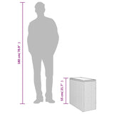 Garden Side Table with Glass Top Grey 58x27.5x55 cm Poly Rattan - Extra Image