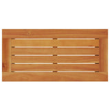 Garden Side Table with Wooden Top Grey 58x27.5x55 cm Poly Rattan - Low Angle