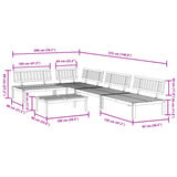 5 Piece Garden Pallet Sofa Set Solid Wood Acacia - Low Angle