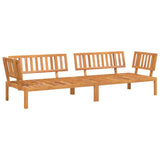 Garden Pallet Corner Sofas 2 pcs Solid Wood Acacia - Front View
