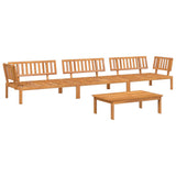 4 Piece Garden Pallet Sofa Set Solid Wood Acacia - Front View