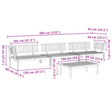4 Piece Garden Pallet Sofa Set Solid Wood Acacia
