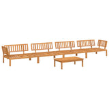 5 Piece Garden Pallet Sofa Set Solid Wood Acacia - Front View