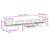 5 Piece Garden Pallet Sofa Set Solid Wood Acacia