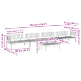 5 Piece Garden Pallet Sofa Set Solid Wood Acacia - Low Angle