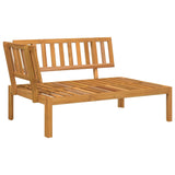 5 Piece Garden Pallet Sofa Set Solid Wood Acacia - Side View