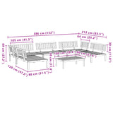6 Piece Garden Pallet Sofa Set Solid Wood Acacia - Low Angle