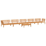6 Piece Garden Pallet Sofa Set Solid Wood Acacia - Front View