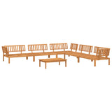 6 Piece Garden Pallet Sofa Set Solid Wood Acacia - Front View