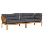 Garden Pallet Corner Sofas with Cushions 2 pcs