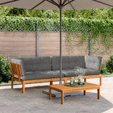 Garden Pallet Corner Sofas with Cushions 2 pcs Solid Wood Acacia