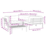 4 Piece Garden Pallet Sofa Set with Cushions Solid Wood Acacia