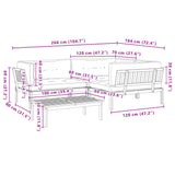 4 Piece Garden Pallet Sofa Set with Cushions Solid Wood Acacia
