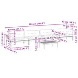 5 Piece Garden Pallet Sofa Set with Cushions Solid Wood Acacia - Extra Image