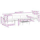 5 Piece Garden Pallet Sofa Set with Cushions Solid Wood Acacia - Extra Image