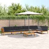 6 Piece Garden Pallet Sofa Set with Cushions Solid Wood Acacia