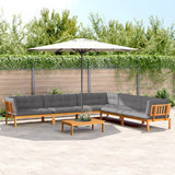 6 Piece Garden Pallet Sofa Set with Cushions Solid Wood Acacia
