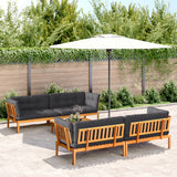 5 Piece Garden Pallet Sofa Set with Cushions Solid Wood Acacia