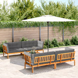 5 Piece Garden Pallet Sofa Set with Cushions Solid Wood Acacia