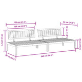 Garden Pallet Middle Sofas 2 pcs Solid Wood Acacia - Close-Up Angle