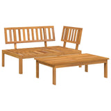 Garden Pallet Sofa Set 2 Piece Solid Wood Acacia - Front View