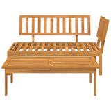 Garden Pallet Sofa Set 2 Piece Solid Wood Acacia - Side View