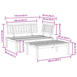 Garden Pallet Sofa Set 2 Piece Solid Wood Acacia