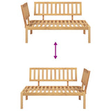 Garden Pallet Corner Sofa Solid Wood Acacia - Close-Up Angle