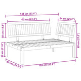 Garden Pallet Corner Sofa Solid Wood Acacia - Low Angle