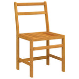 3 Piece Balcony Set Solid Wood Acacia - Side View