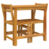3 Piece Balcony Set Solid Wood Acacia - Low Angle