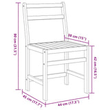 3 Piece Balcony Set Solid Wood Acacia - Extra Image