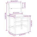 3 Piece Balcony Set with Cushions Solid Wood Acacia - Extra Image