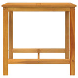 3 Piece Balcony Set with Cushions Solid Wood Acacia - Rear View