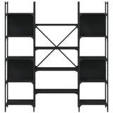 Bookshelf Black 155.5x24x166.5 cm Engineered Wood - 45-Degree Angle