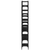 Bookshelf Black 155.5x24x166.5 cm Engineered Wood - Rear View